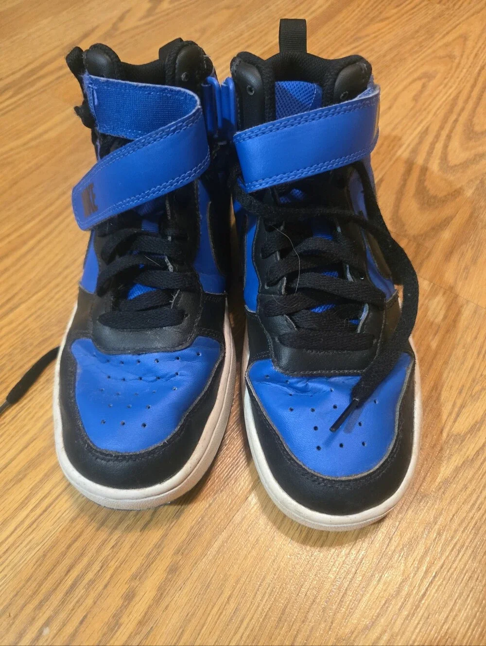 Nike Kids Blue and Black High-Top Sneakers